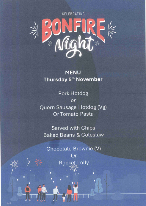 Special Menu 5th November - Bonfire Night